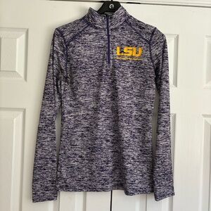 LSU University Recreation Long Sleeve Zip Shirt Women’s Small Badger Sport